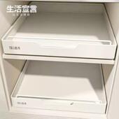 免打孔整体橱柜拉篮抽拉式 厨房置物架下水槽碗碟盘抽屉收纳盒
