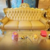 武汉旧沙发 床头柜翻新换皮布套修补海绵坐垫人工制品不干 椅子