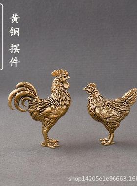 黄铜纯铜摆件桌面公鸡装饰摆件