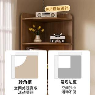 落转角置物子落地书架三角形架墙边角柜度墙拐角465收纳柜靠墙角