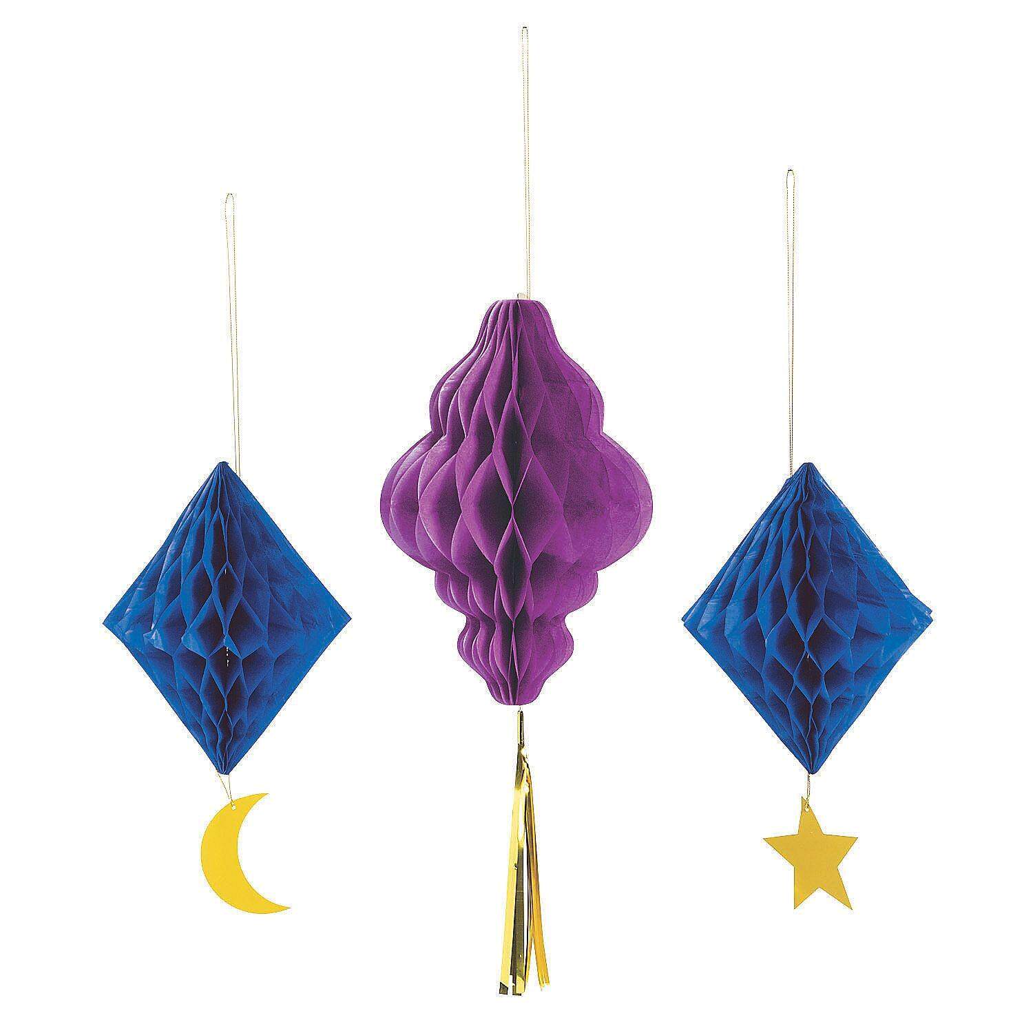 节日派对装饰气氛布置挂饰蜂巢纸花球蜂窝球组合3件套手工