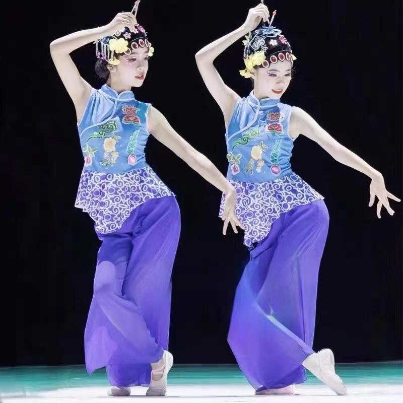 高档粉墨春秋桃李杯舞蹈出服女童俏花旦表演装演国春韵翎华戏曲毛