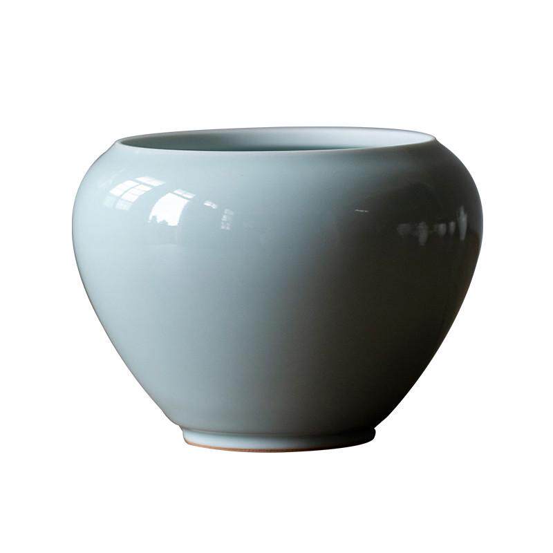 洗配件水废水功夫家用盂桶陶瓷建水仿古中式缸茶渣茶具无盖茶