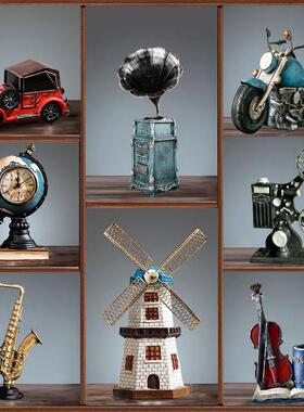 创意覆古酒柜摆件玄关客厅电视柜家居装饰品红酒架办公室工艺礼品