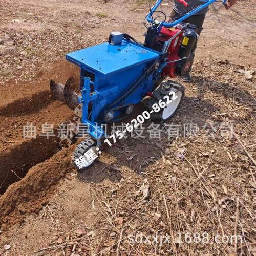 果园开沟机水管道开沟排水管道开沟光缆电缆开沟链条式开沟机