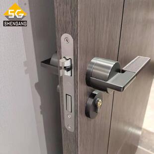 F1828万科工程高档楼盘户内木门锁具卧室门锁 真皮把手门锁SG