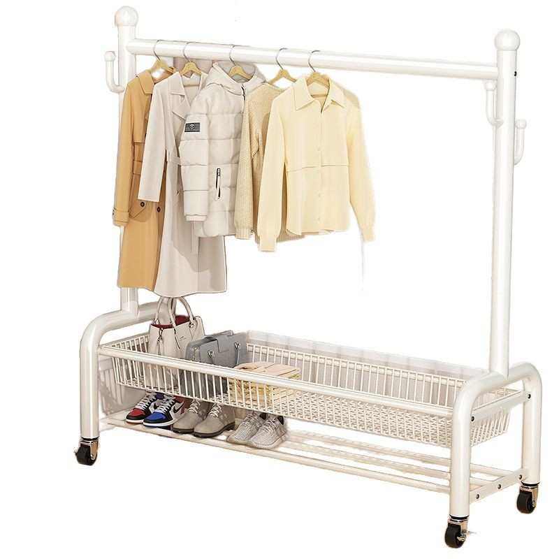 新款特厚32管落地立式衣架家用卧室可移动室内多功能收纳衣帽架子,收纳整理,多夹子晾衣架,淘宝优惠券,粉丝福利购,淘宝优惠卷