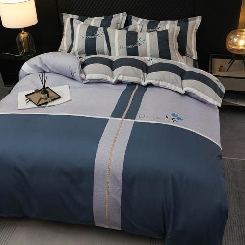 正品2025新约款上四件套全棉纯棉床单被秋冬加床厚简单双人套被罩