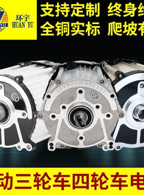 电动三轮车电机1500w1800W改装高速大功率差速直流无刷马达48V60V
