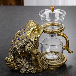 家用金蝉泡茶器茶壶 批发网红创意全自动茶具玻璃懒人功夫茶杯套装