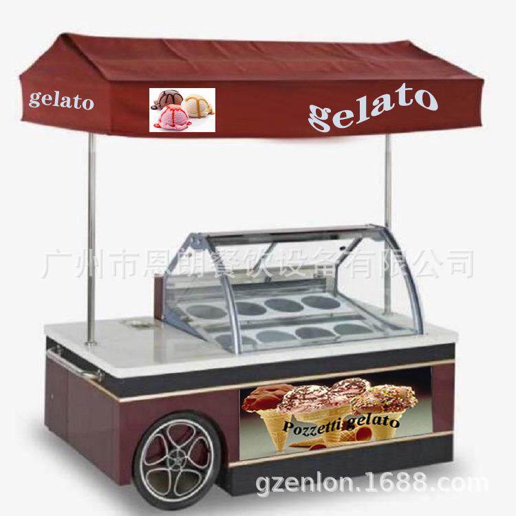 厂家新款 110V 哈根达斯雪糕车 gelato cart 户外冰淇淋售卖车