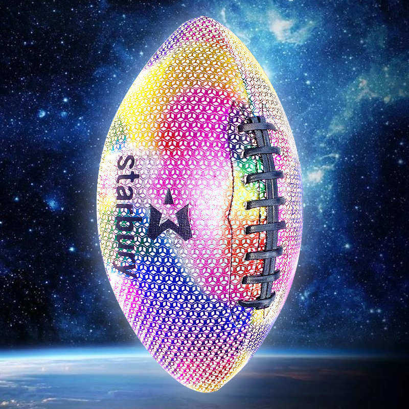 美式pu训练营橄榄球成人发光橄榄球 比赛反光