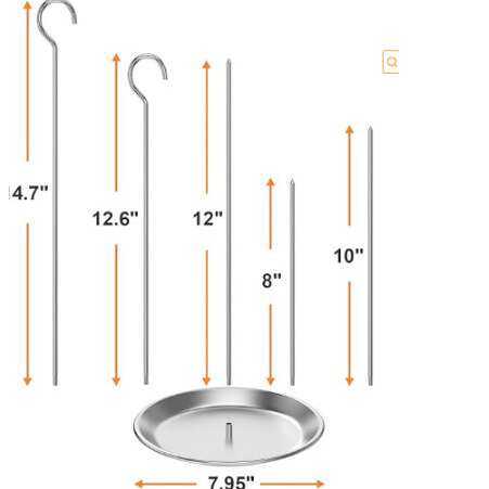 刷子垫子手套油瓶刷钩子不锈钢立式螺钉烧烤锅配件3根可拆卸,特色手工艺,其他特色工艺品,淘宝优惠券,粉丝福利购,淘宝优惠卷
