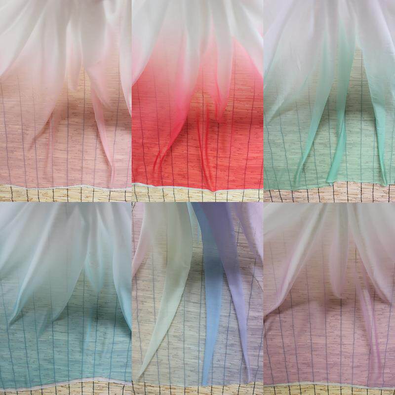 30D天丝渐变雪纺布料面料汉服女装时装古装裙子数码印花渐变布料