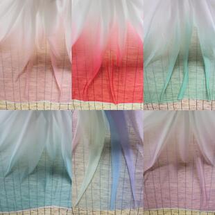 30D天丝渐变雪纺布料面料汉服女装 古装 裙子数码 印花渐变布料 时装