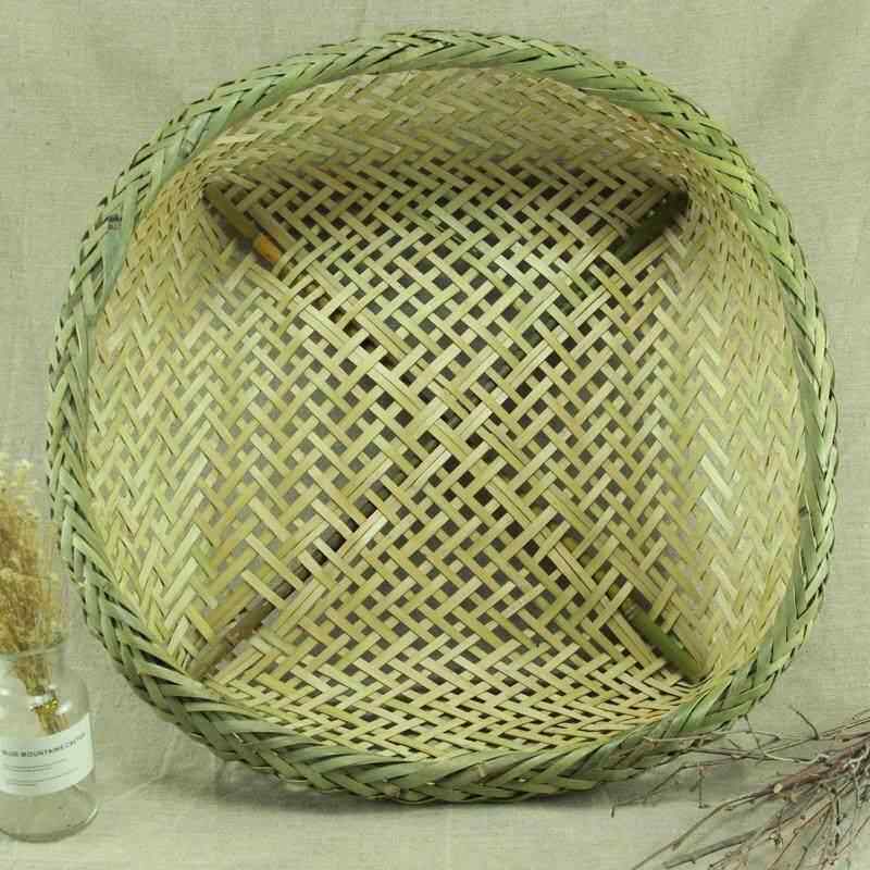 竹制品竹编簸箕有孔竹筛子大漏筛家用农家干货晾晒竹篮大号竹匾