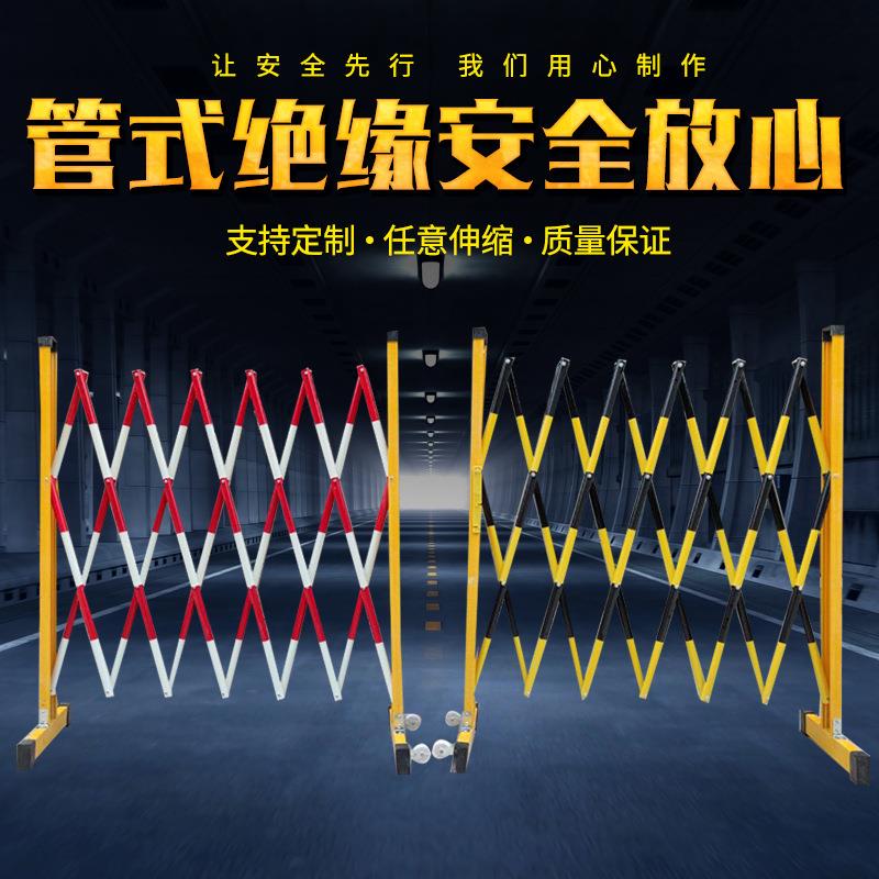 不锈钢手动伸缩门推拉折叠门伸缩路障高速移动护栏隔断幼儿园围栏