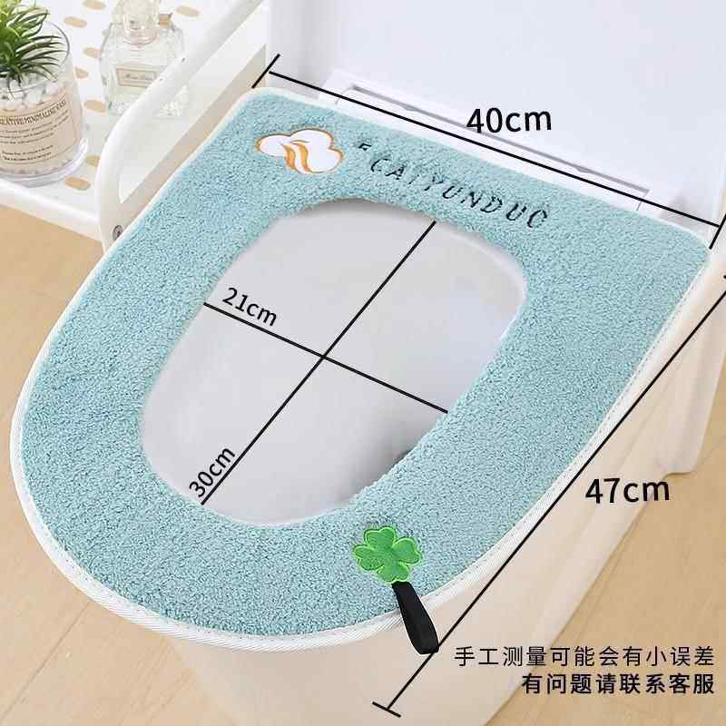 加大款马桶坐垫大口径马桶套特大码毛绒拉链坐垫家用粘扣式可水洗