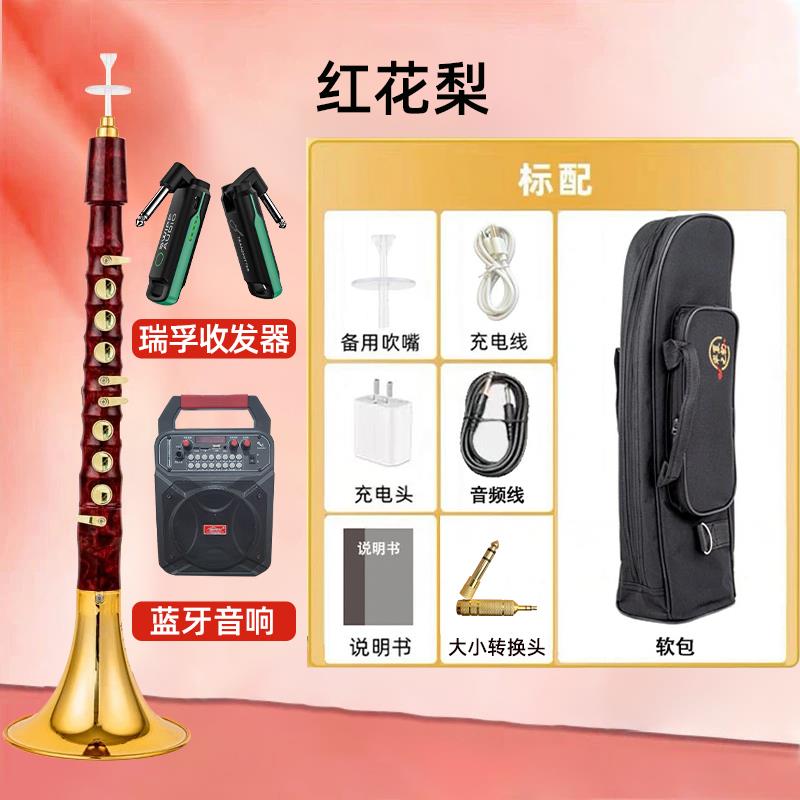 高档华之夏电唢呐新款乐器大全初学奏者中老年人演CDGG降BA演韵奏