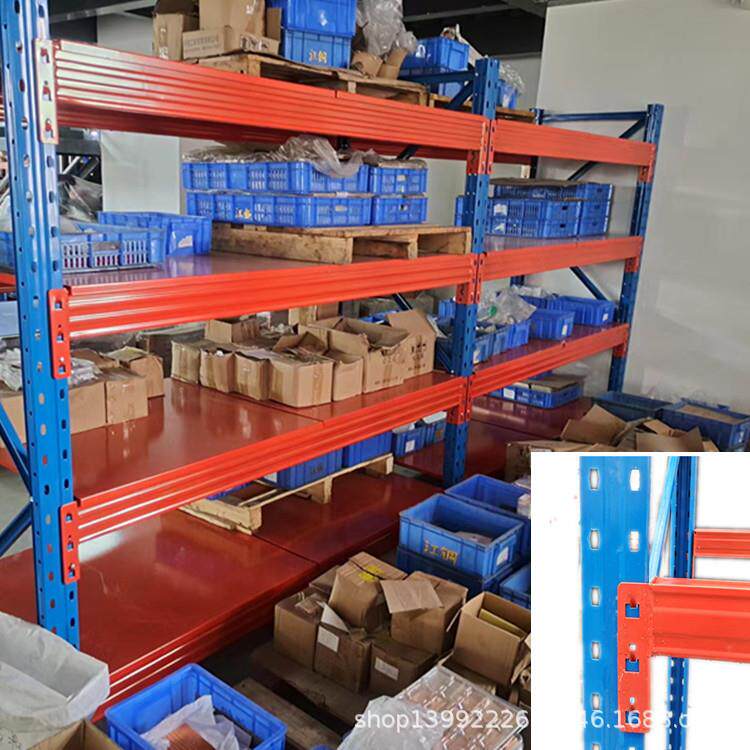 重型货架拆装式铁板层架上下可调节菱形孔仓库重力阁楼拆装式货架