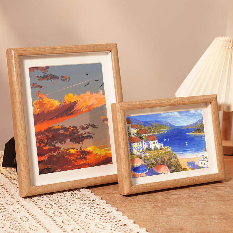 中空立体相框摆台木质创意diy框架画框装裱挂墙大尺寸A4镜框