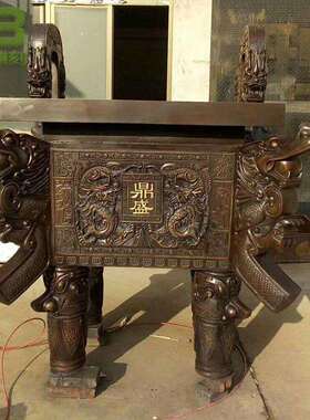 供应纯铜方鼎雕塑摆件精品九龙鼎铜雕铸铜鼎盛鼎雕塑厂家