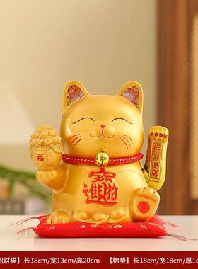 创意招财猫灯圈摆件倒流香前台收银柜台家居装饰办公桌面开业送礼