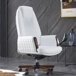 皮Muo白时色尚老板椅真皮Ceno电脑椅欧洲实木办公室转椅牛执 正品