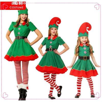 Christmas costumes childrens Christmas elf costumes圣诞装
