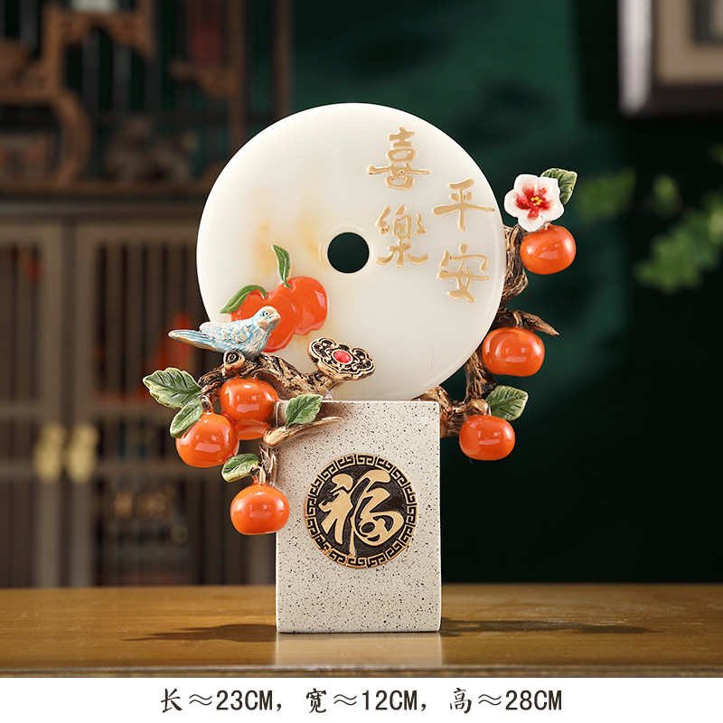 玄关工艺品摆设礼品电视柜中式流水新客厅2023解压高档新款摆件