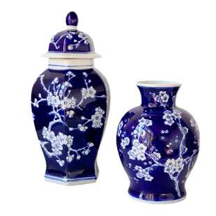 寻舍青花瓷花瓶景德镇陶瓷花瓶冰裂纹创意水培家居插花花瓶批发