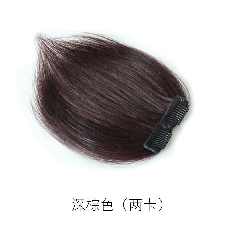 高档朵丝 真发片手蓬织发垫高垫发根增形片隐头顶蓬松头型假发片