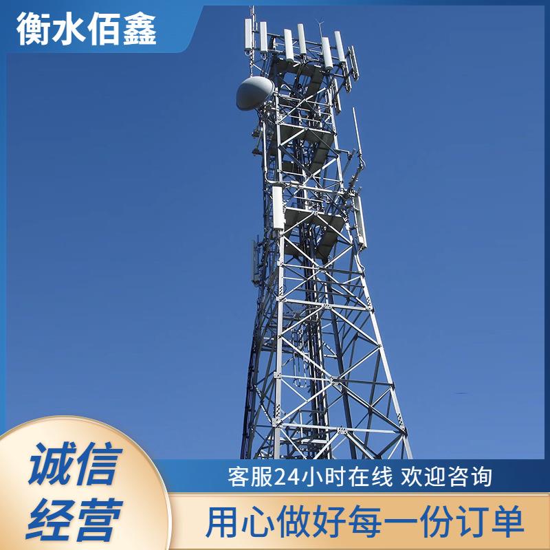 新款直销生产热镀锌角钢通讯塔支架 钢结构无线信号接收塔 单管通