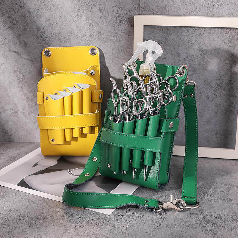 剪刀包真皮发型师专用腰包高端美发师工具包斜挎牛皮宠物师剪刀包