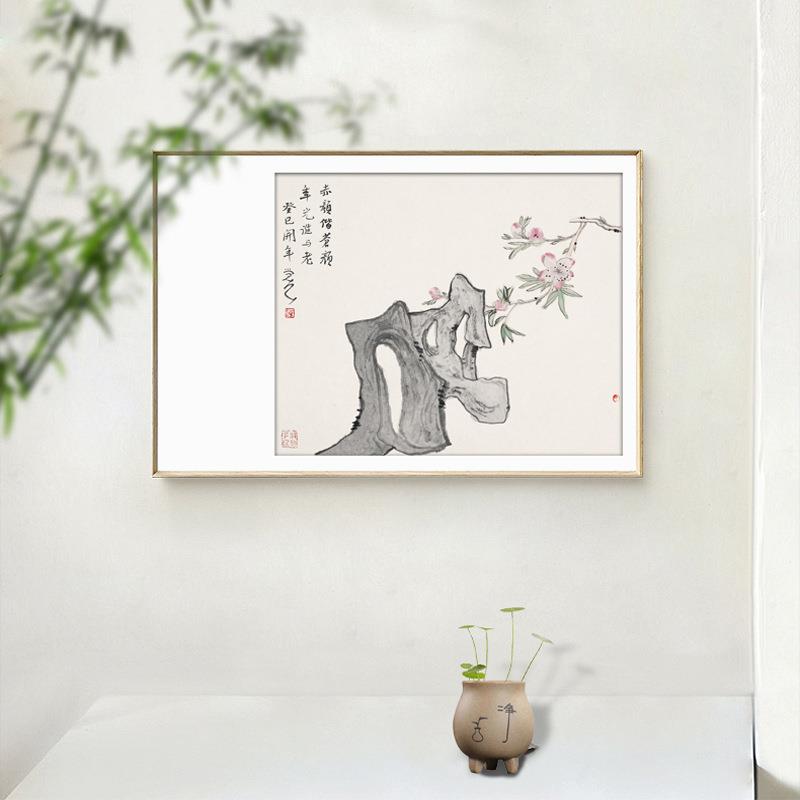 现代新中式装饰画 水墨山水画文人写意花鸟禅意国画客厅餐厅挂画