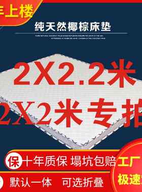 椰棕床垫2米x2米1.8m乘2.2加硬护脊乳胶床垫折叠薄榻榻米