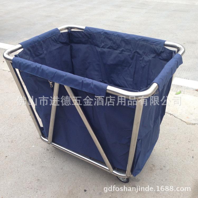 加厚锥形布车酒店房口车酒店布车清洁服务车加固酒店收集车