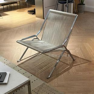 需定制包豪斯单人休闲 椅客厅极简绳编沙发酒店休息区接待椅子户