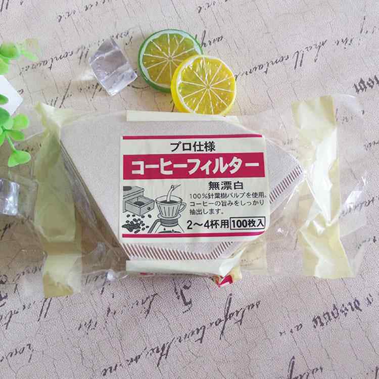 咖啡滤纸100片美式咖啡壶滤纸V60滴漏咖啡机冲滤杯U102咖啡过滤纸