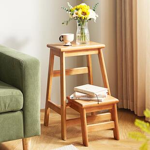 实木折叠梯凳两用矮款儿童阶梯凳多功能家用梯子高凳木梯子人字梯