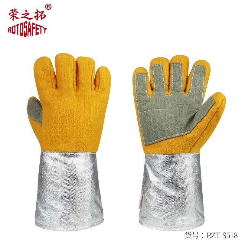 耐高温手套1000度隔热阻燃防火工业耐磨烘焙加厚五指防烫手套