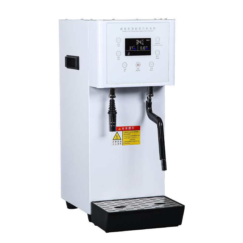 励雪大容量双缸商用定温三功能蒸汽开水机步进式咖啡店蒸汽奶泡机