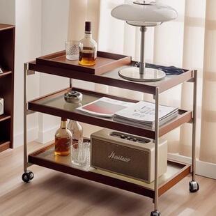 北欧简约收纳茶几边柜床头角几家用客厅卧室沙发现代移动复古推车