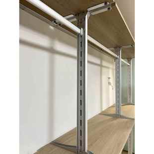 上海现代极简铝合金属立式金属衣柜步入式折叠推拉门落地货架衣柜