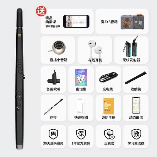 高档锣钹大1真R采样国产电吹管乐器全电萨斯电笛子葫芦丝初克学者