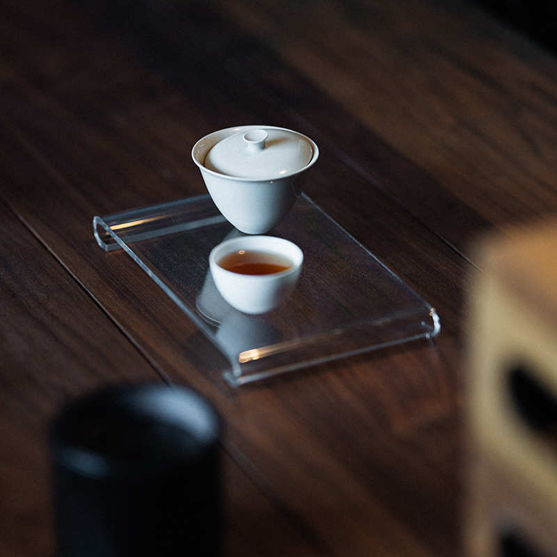 透明亚克力壶承茶具茶杯收纳百搭小茶盘干泡台茶承托盘花架