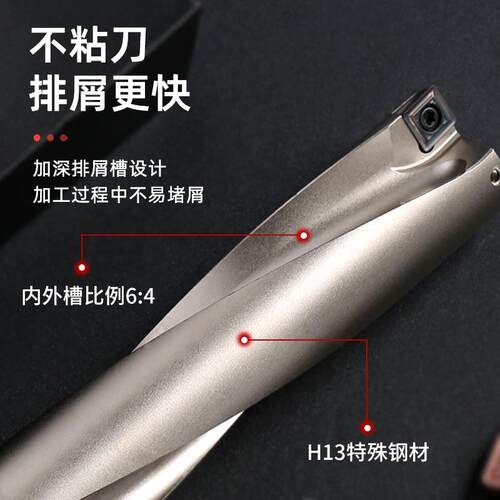 U钻暴力钻喷水钻快速钻2D3D4D5DSP平底钻头WCSP3倍4倍耐磨强