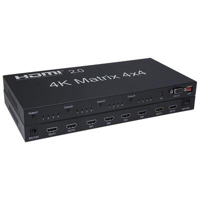 工厂直售HDMI2.0矩阵4进4出支持EDID支持SR232串口控制支持4K60HZ