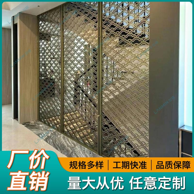 铝合金窗花格栅镂空方管铝窗花玄关街道改造庭院屏风隔断铝制铝板