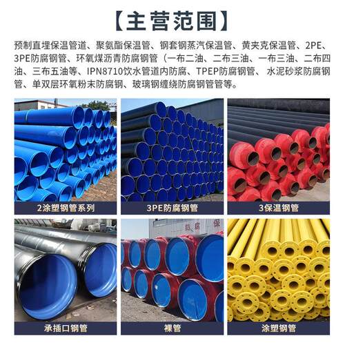 套钢硬质发泡保温钢管地埋热力管道厂家制预XJM塑直钢埋聚氨酯保